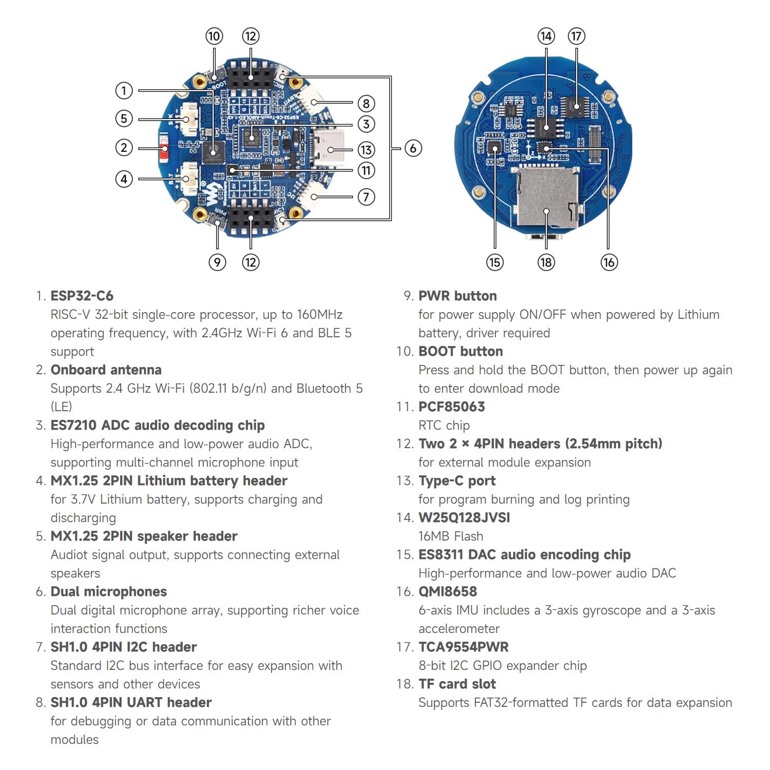 waveshare-esp32-c6-1-43-zoll-amoled-round-touch-display-entwicklungsboard-mit-ge image 8