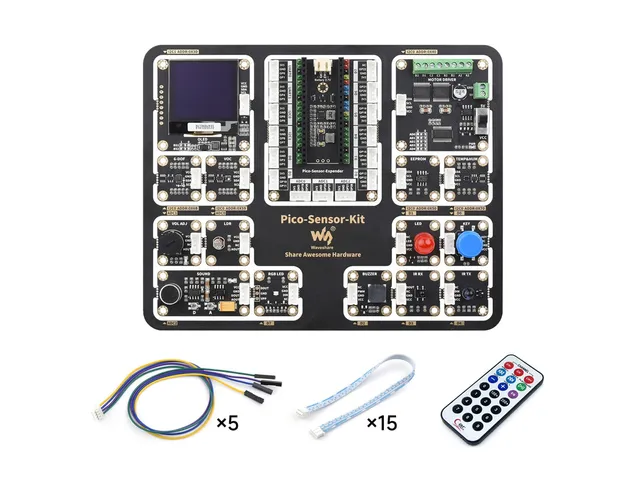waveshare-sensor-kit-f-r-raspberry-pi-pico-mit-erweiterungsboard-und-15-modulen image 1