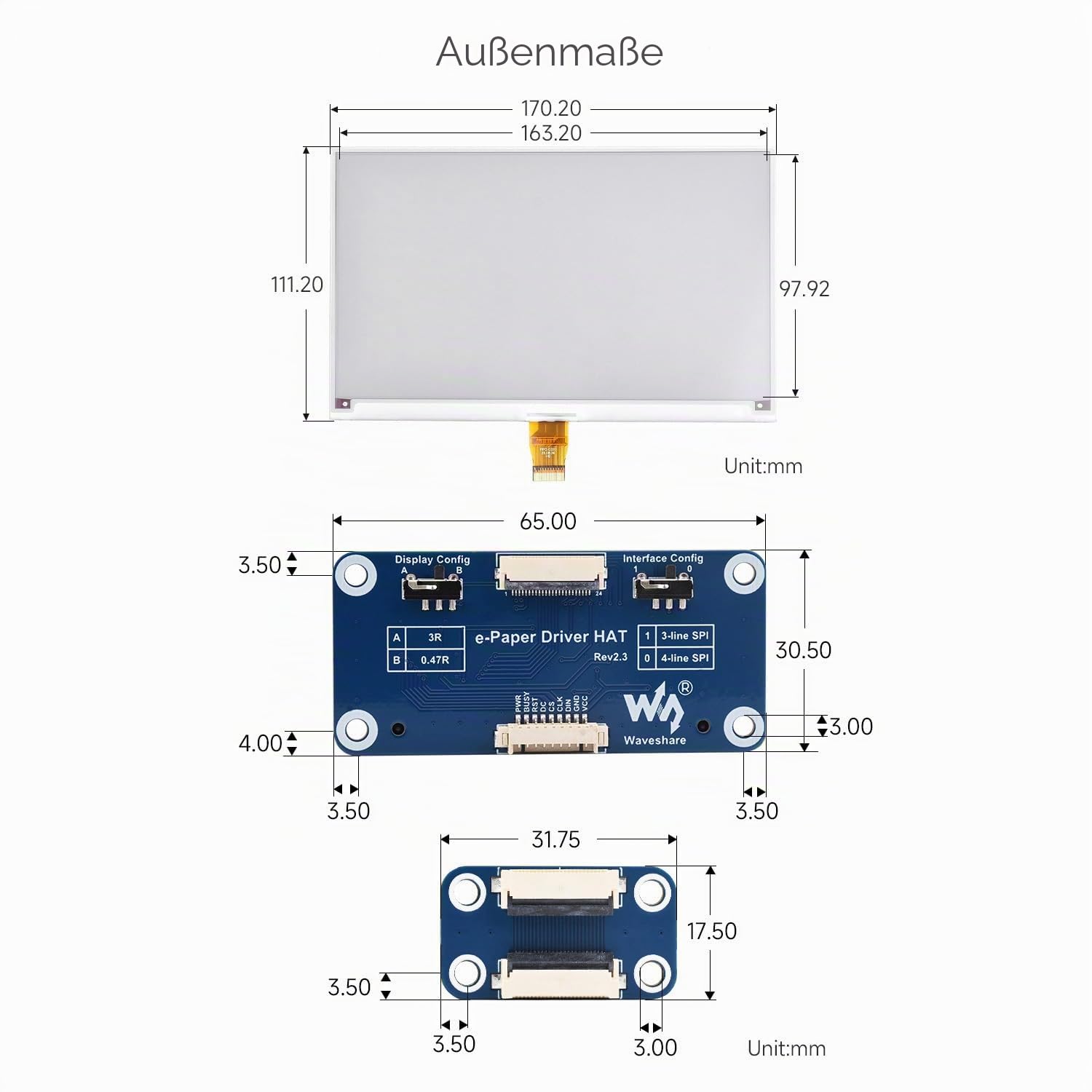 waveshare-7-5-zoll-e-paper-hat-800x480-rot-schwarz-wei-f-r-raspberry-pi-jetson-n image 7