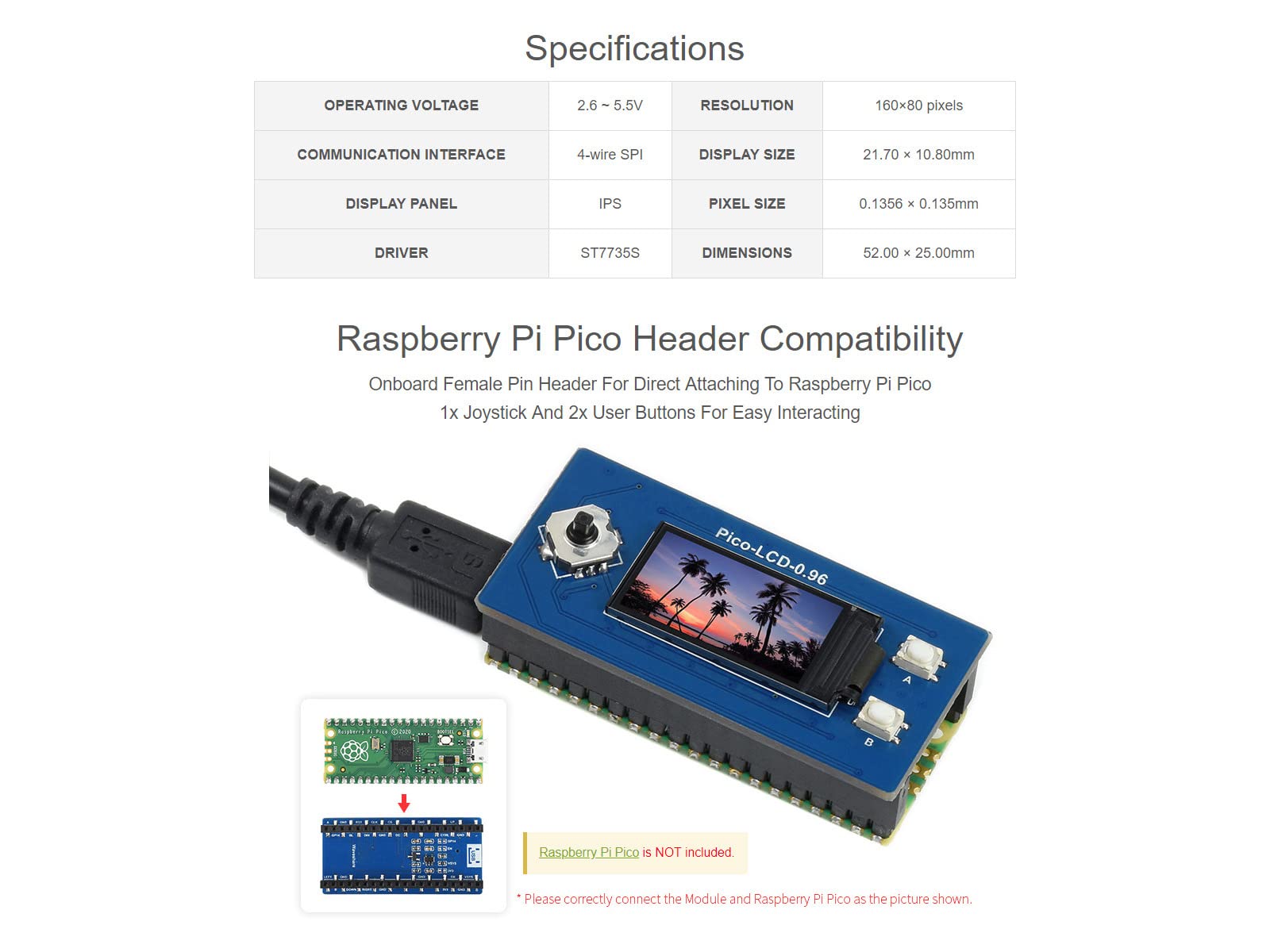 waveshare-0-96-zoll-lcd-display-modul-f-r-raspberry-pi-pico-160-80-ips-spi image 4