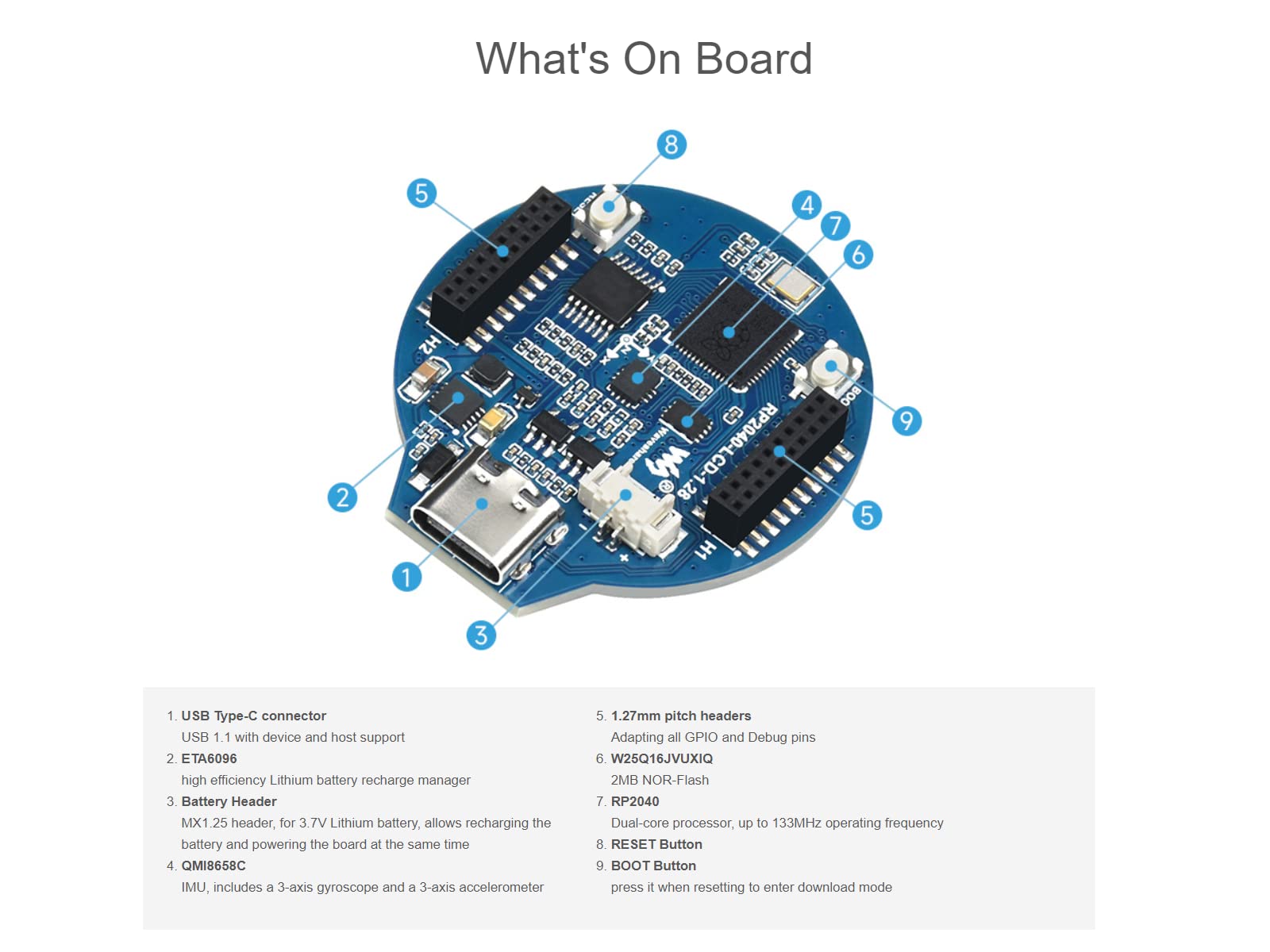 waveshare-rp2040-mcu-board-mit-1-28-zoll-rundem-lcd-240x240-ips-beschleunigungss image 7