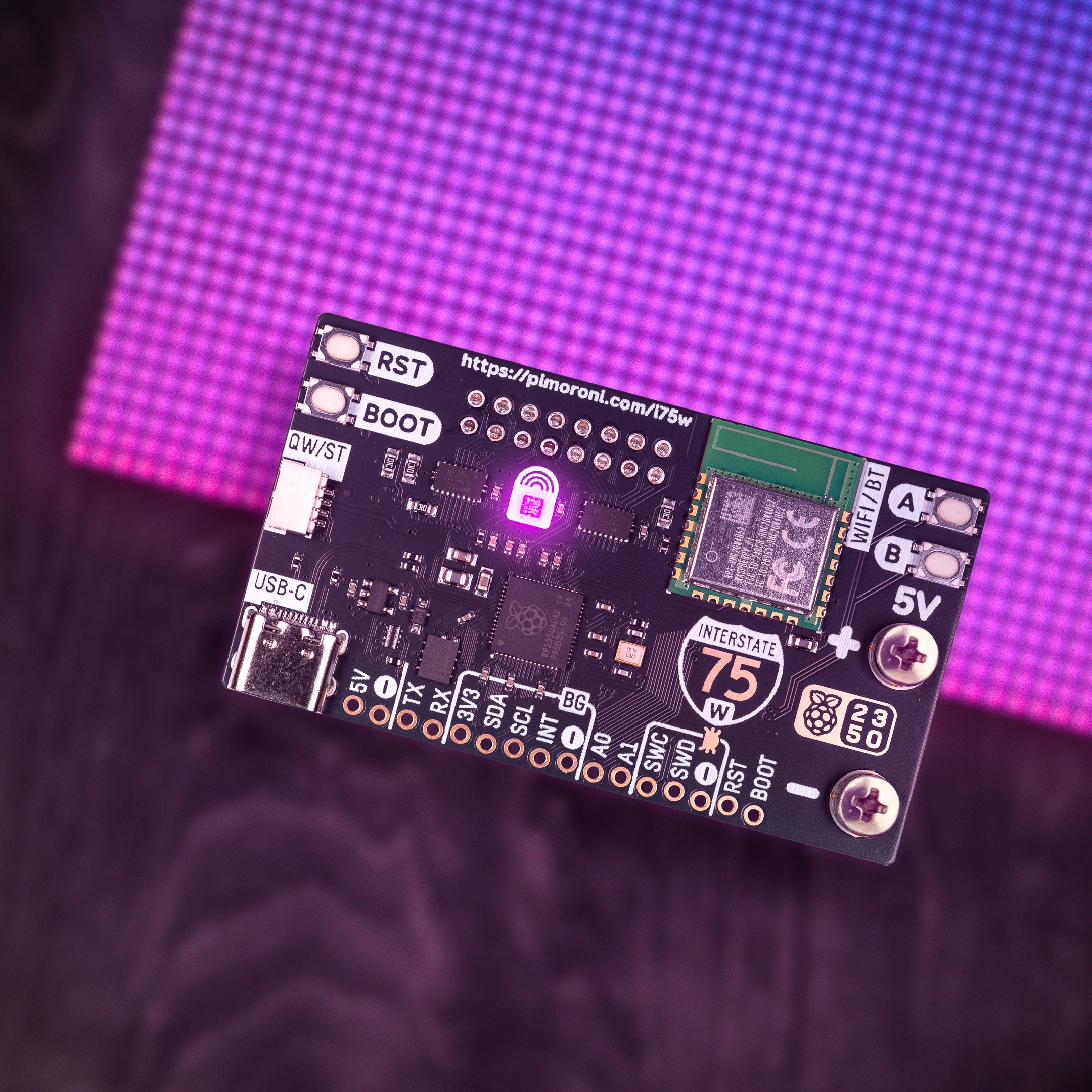 pimoroni-interstate-75-w-rp2350-rgb-led-matrix-treiber image 1