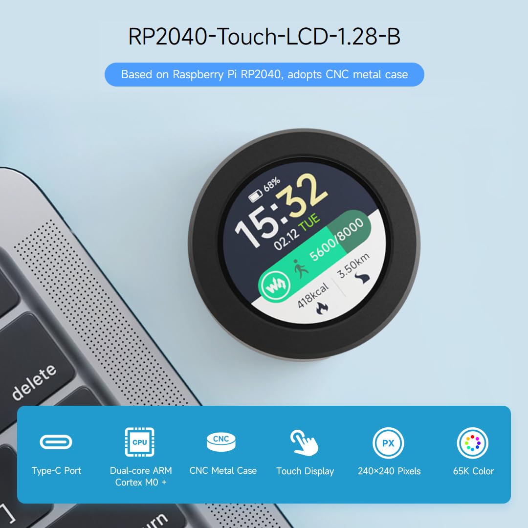 waveshare-rp2040-touch-lcd-1-28-b-entwicklungsboard-1-28-zoll-rundes-touch-lcd-m image 3