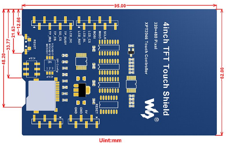 az-delivery-4-zoll-tft-touch-shield-display-f-r-arduino image 6