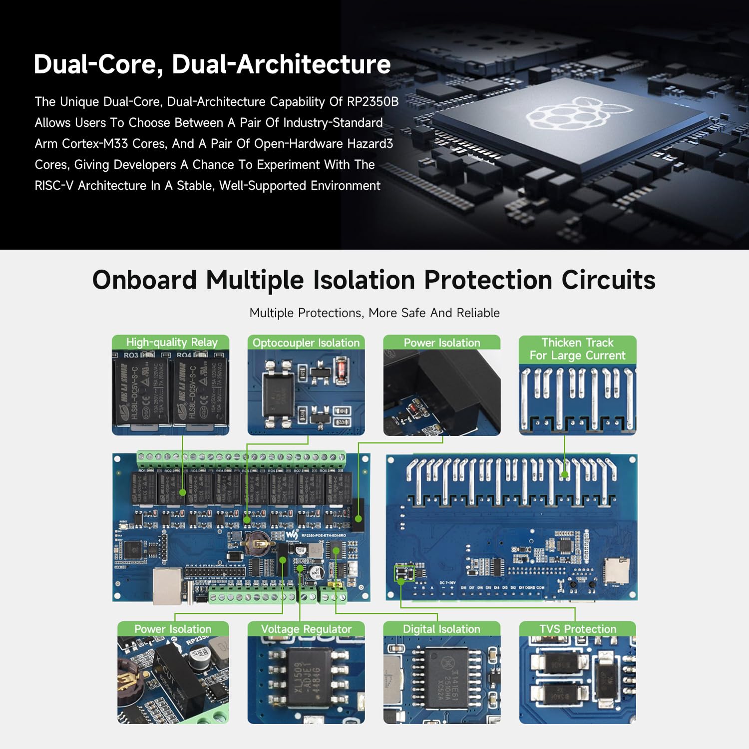 waveshare-industrial-8-kanal-rp2350-relaismodul-ethernet-rs485-di-7-36v image 5