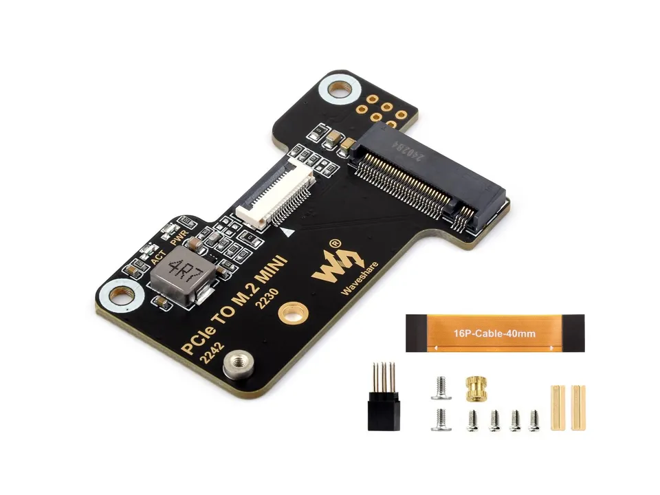waveshare-pcie-zu-m-2-nvme-hat-mini-adapter-f-r-raspberry-pi-5 image 1