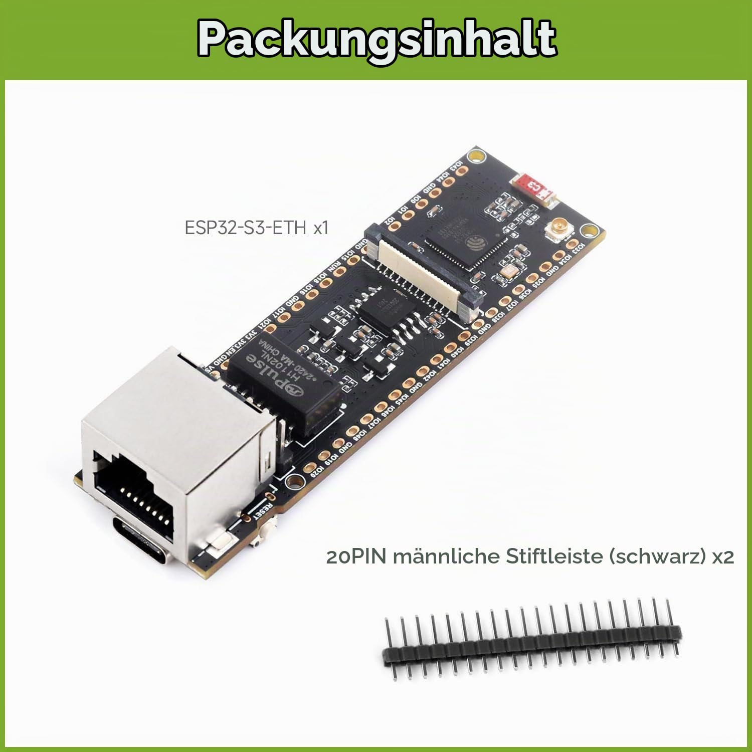 waveshare-esp32-s3-eth-entwicklungsboard-10-100mbps-rj45-wifi-bt-240mhz-dual-cor image 2