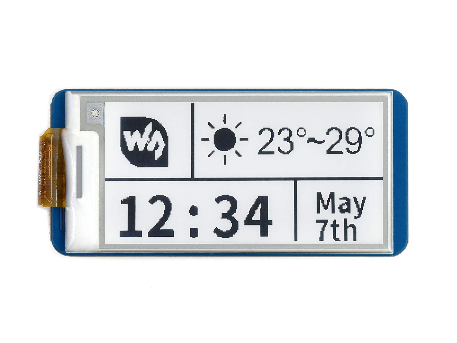 waveshare-2-13-zoll-e-paper-e-ink-display-modul-f-r-raspberry-pi-pico-250x122-sp image 1