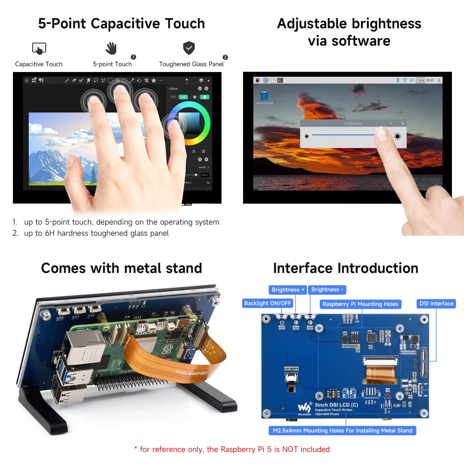 waveshare-5-zoll-capacitive-touch-display-mit-st-nder-1024x600-ips-dsi-f-r-raspb image 6