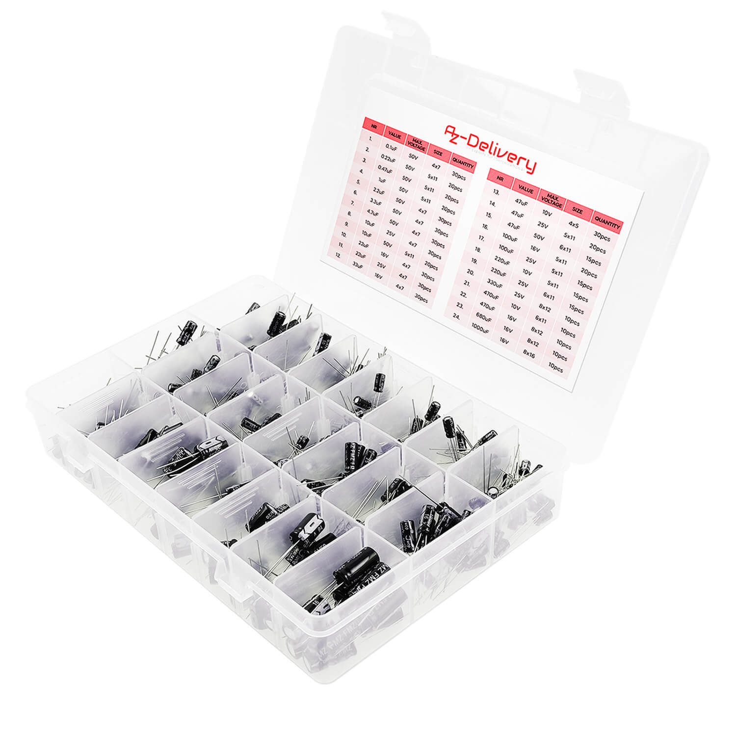 az-delivery-elko-sortiment-500-st-ck-0-1uf-1000uf-elektrolytkondensator-mit-box image 3