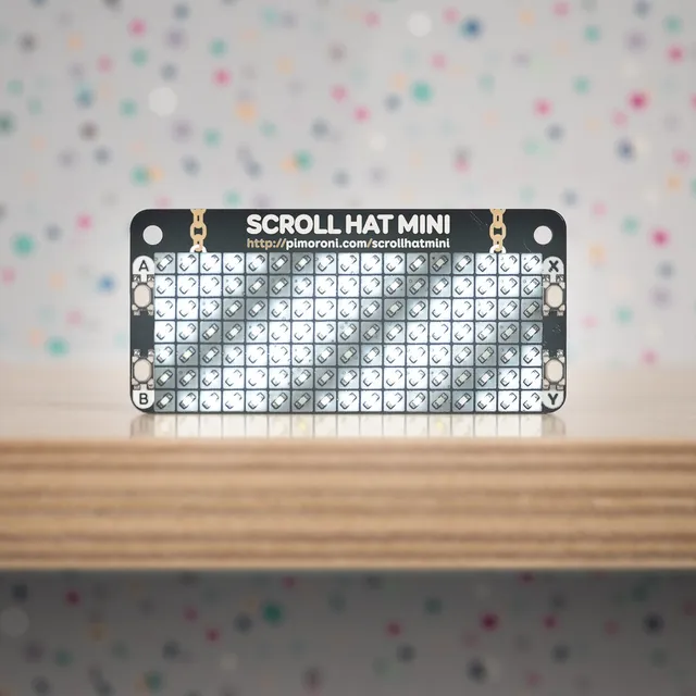 pimoroni-scroll-hat-mini-17x7-led-matrix-mit-buttons-f-r-raspberry-pi image 1
