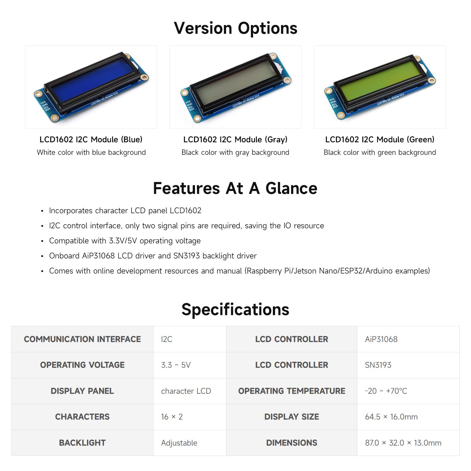 waveshare-lcd1602-i2c-modul-32-zeichen-display-grau-3-3v-5v image 4