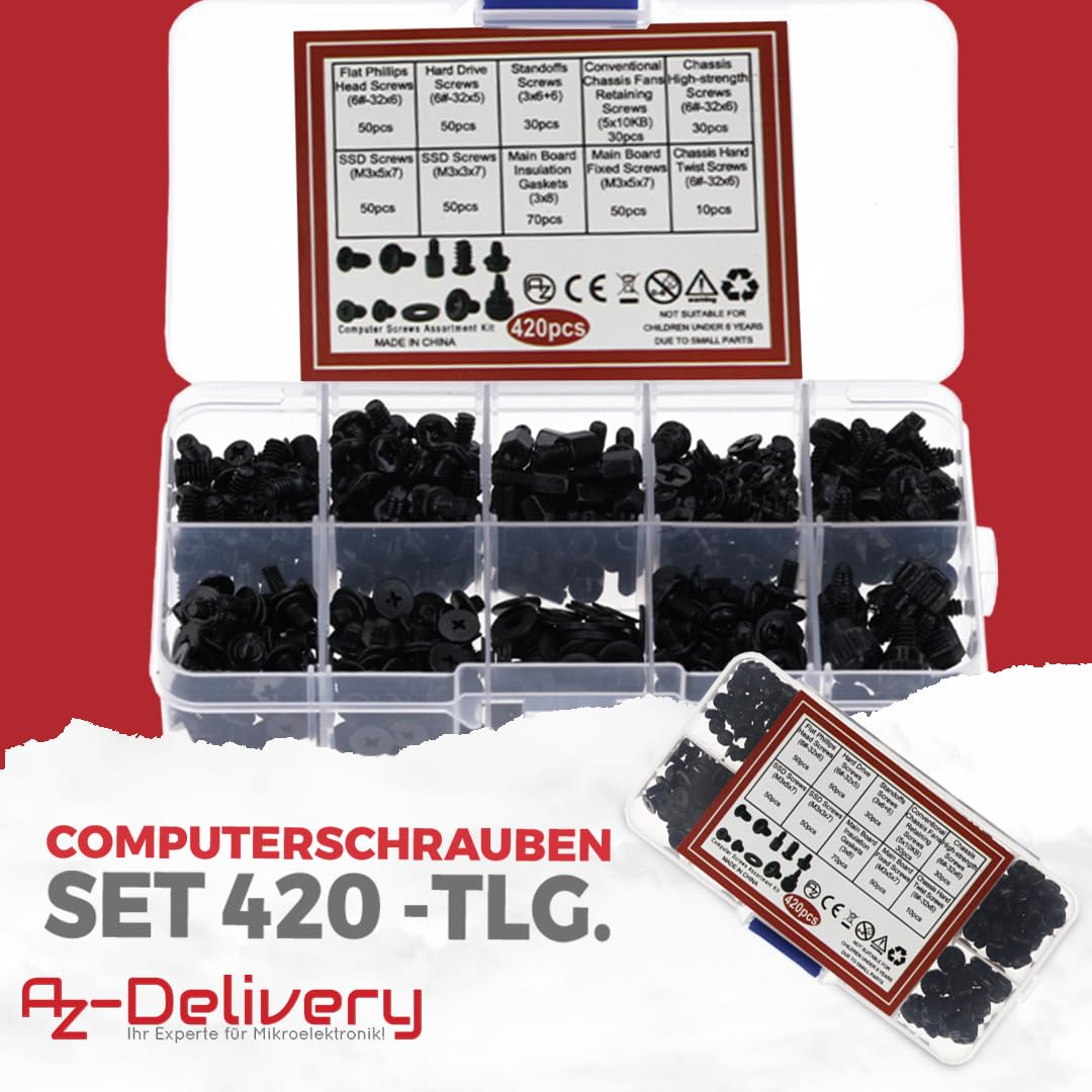 az-delivery-420-stk-pc-schrauben-set-computer-schrauben-aus-karbonstahl image 5