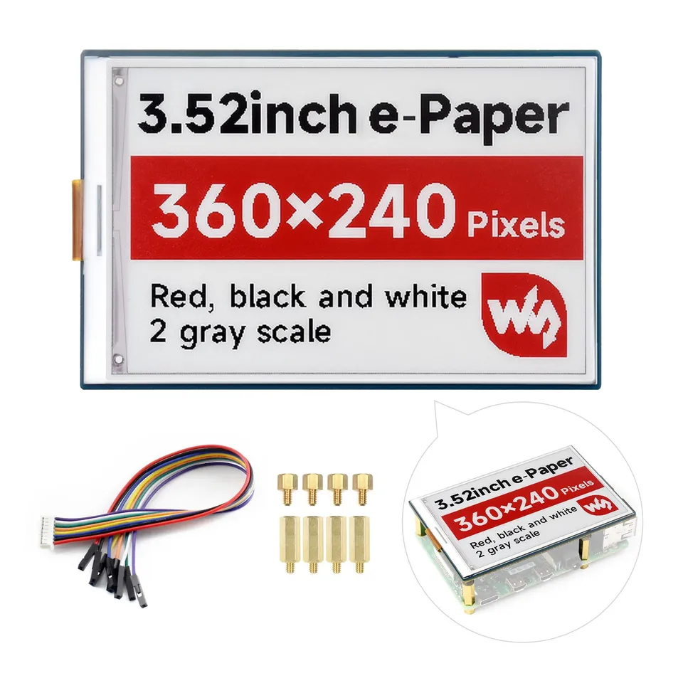 waveshare-3-52inch-e-paper-display-b-360x240-rot-schwarz-wei-f-r-pi-jetson image 1