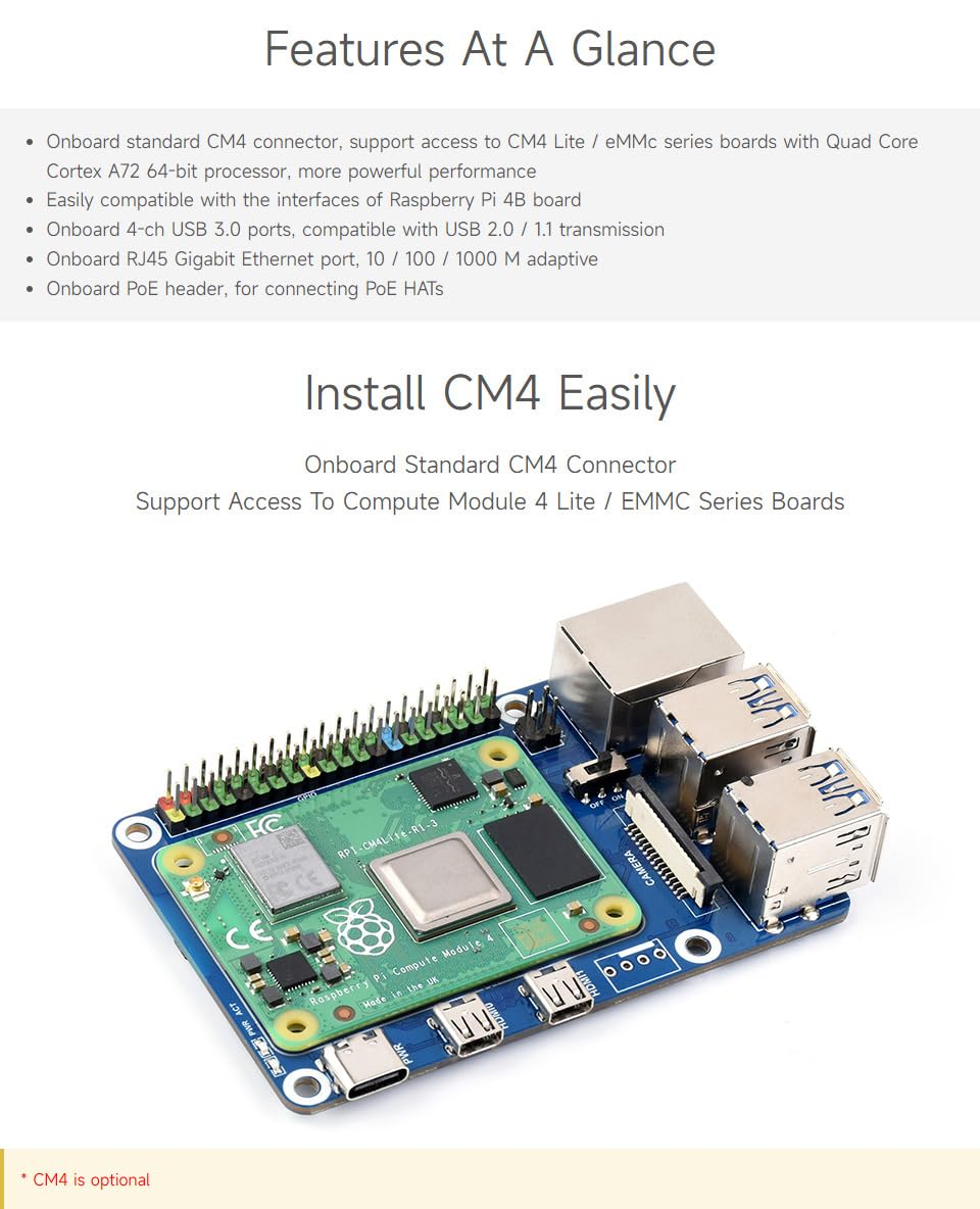 waveshare-cm4-zu-pi4-adapter-f-r-raspberry-pi-cm4-alternative-zu-raspberry-pi-4b image 6