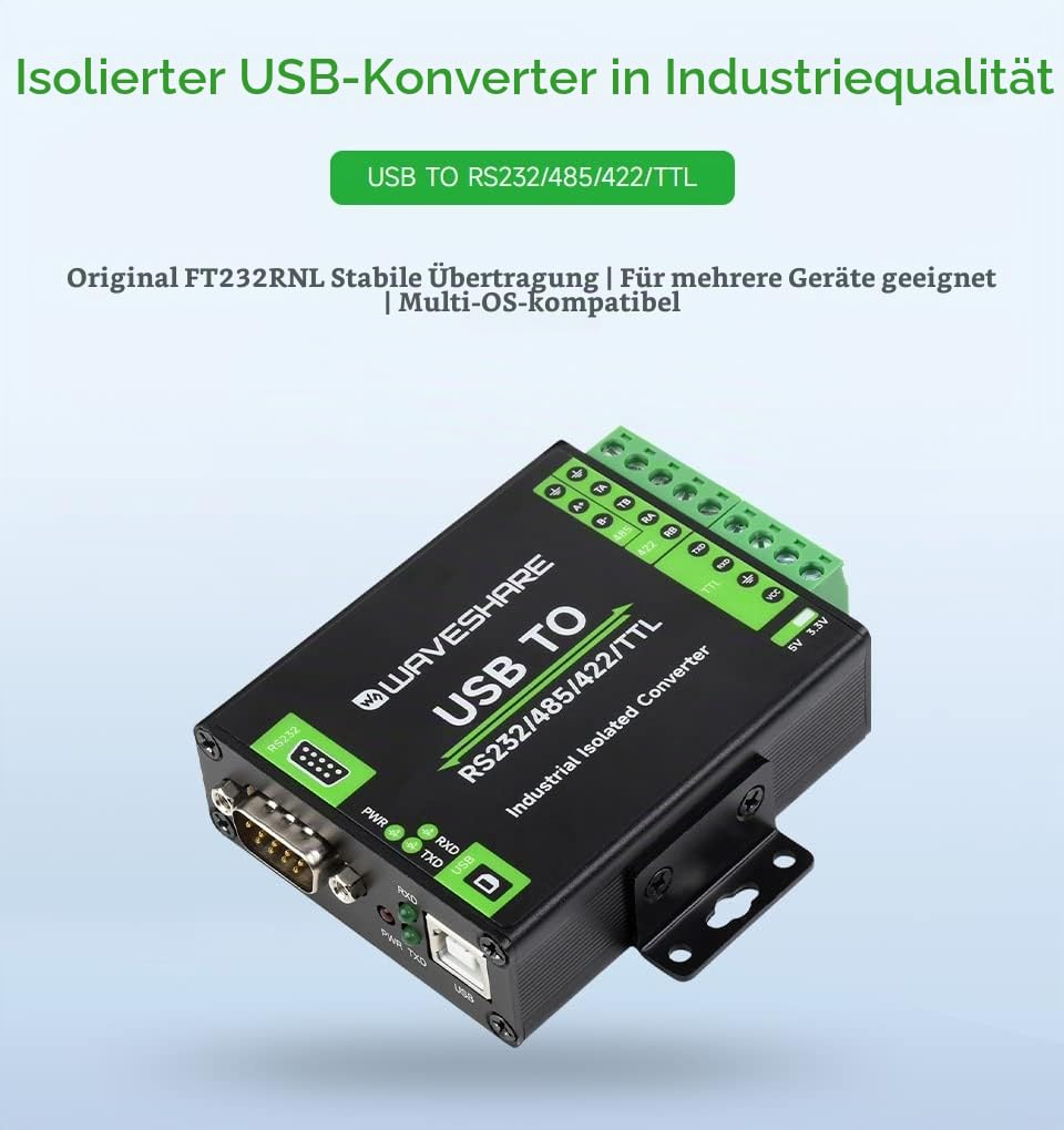 waveshare-ft232rnl-usb-zu-rs232-rs485-rs422-ttl-konverter-industriell-isoliert image 3