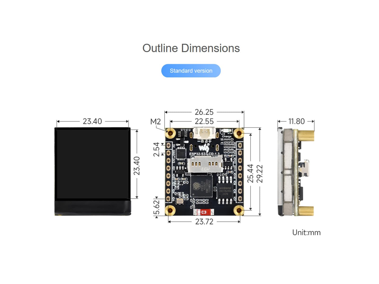 waveshare-esp32-s3-lcd-1-3-display-entwicklungsboard-1-3-zoll-240x240-ohne-geh-u image 6