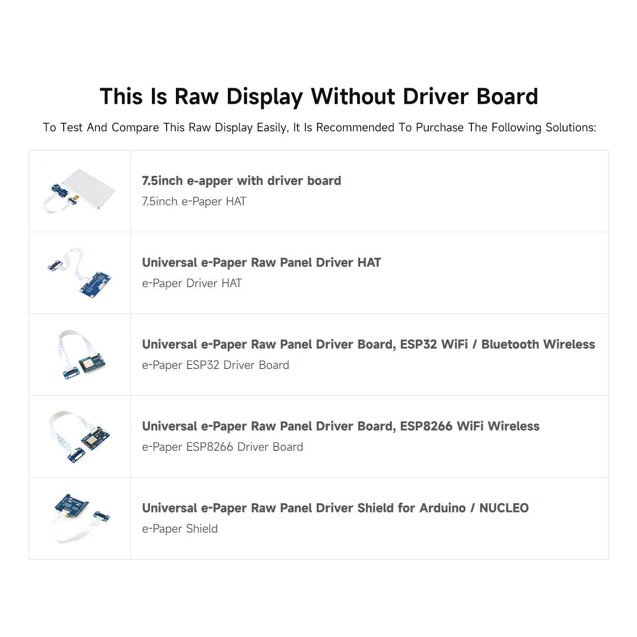 waveshare-7-5-zoll-e-paper-raw-display-panel-v2-800x480-spi-ohne-pcb image 6