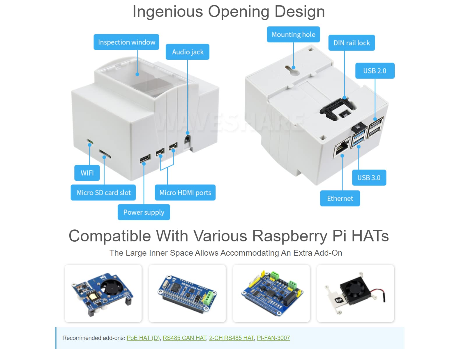 waveshare-din-schienen-geh-use-f-r-raspberry-pi-4-model-b-abs-gro-es-innenraum-k image 5