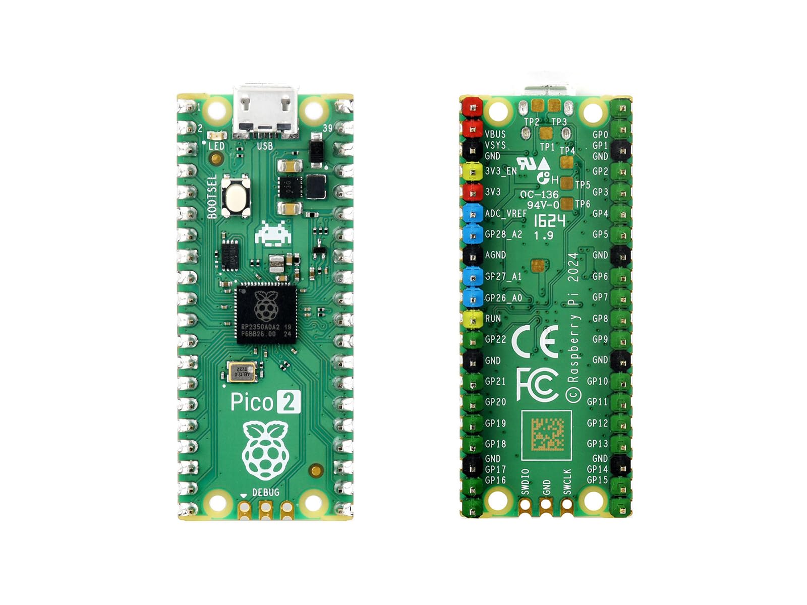 waveshare-2er-set-raspberry-pi-pico-2-mit-header-rp2350-mikrocontroller-board-vo image 7