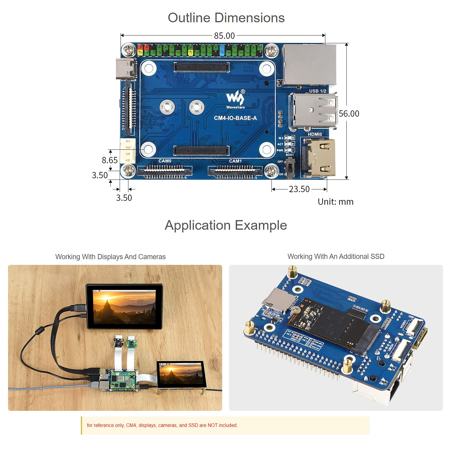 waveshare-mini-base-board-typ-a-f-r-raspberry-pi-compute-module-4-cm4-io-board image 8