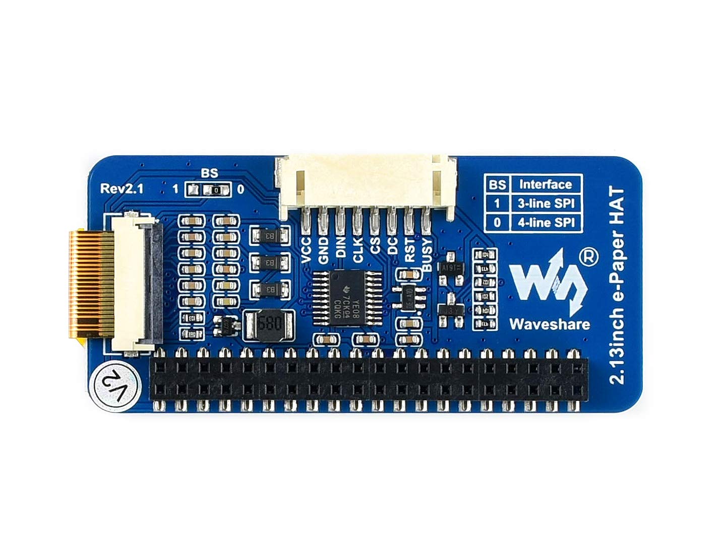 waveshare-2-13-zoll-e-paper-display-hat-250x122-rot-schwarz-wei-f-r-raspberry-pi image 3