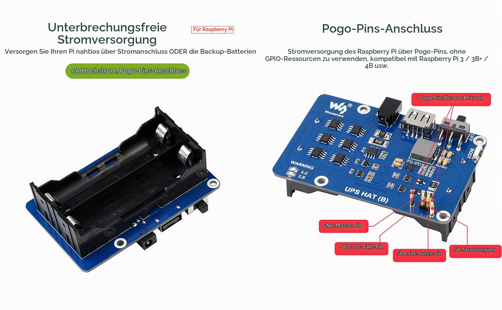 waveshare-ups-hat-5v-usv-modul-f-r-raspberry-pi-4b-3b-3b-bis-5a-pogo-pins-i2c image 3