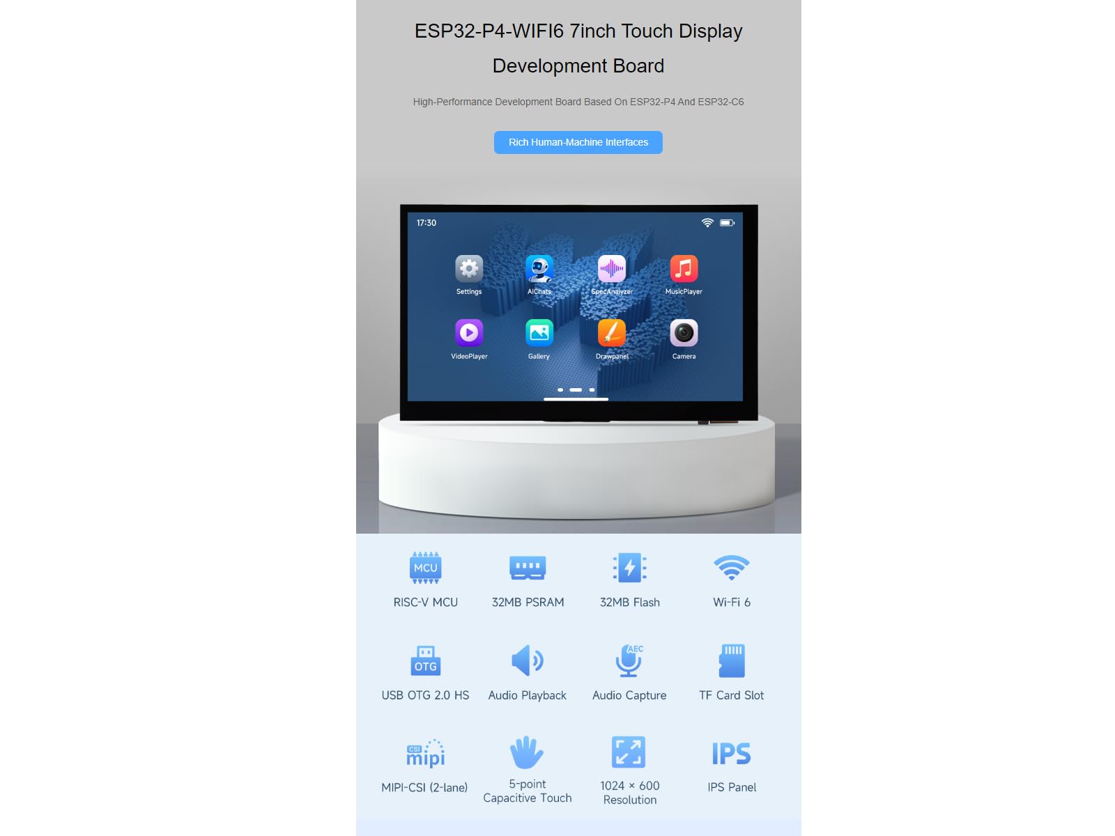 waveshare-esp32-p4-wifi6-7-zoll-touch-display-entwicklungsboard-1024x600-ips-kap image 2