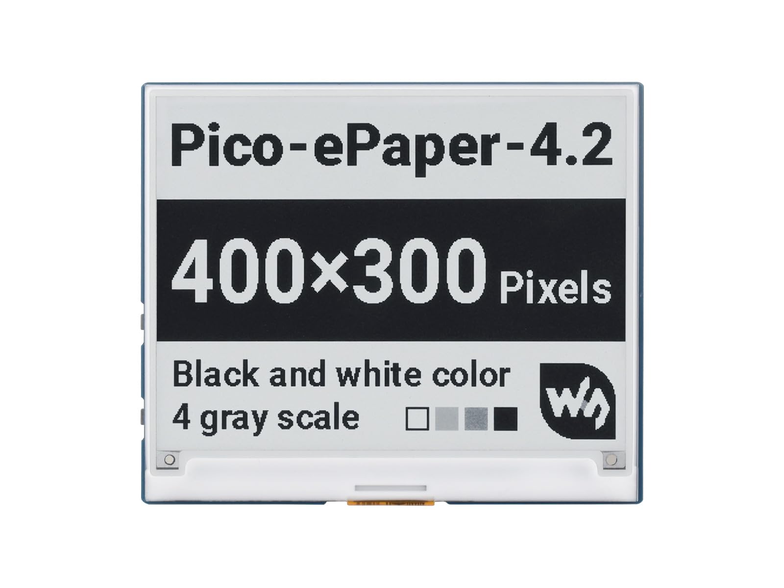 waveshare-4-2-zoll-e-paper-f-r-raspberry-pi-pico-400x300-schwarz-wei-e-ink-modul image 1