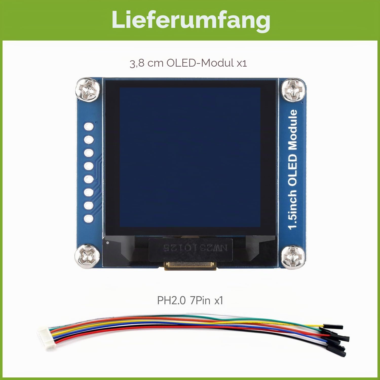 waveshare-1-5-zoll-oled-displaymodul-128x128-spi-i2c-wei image 2