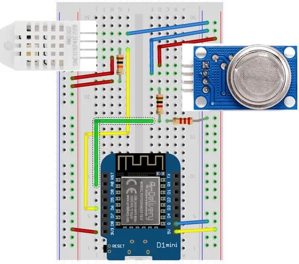 az-delivery-luft-berwachung-basic-bundle-mit-esp8266-d1-mini-dht22-sensor-projek image 1