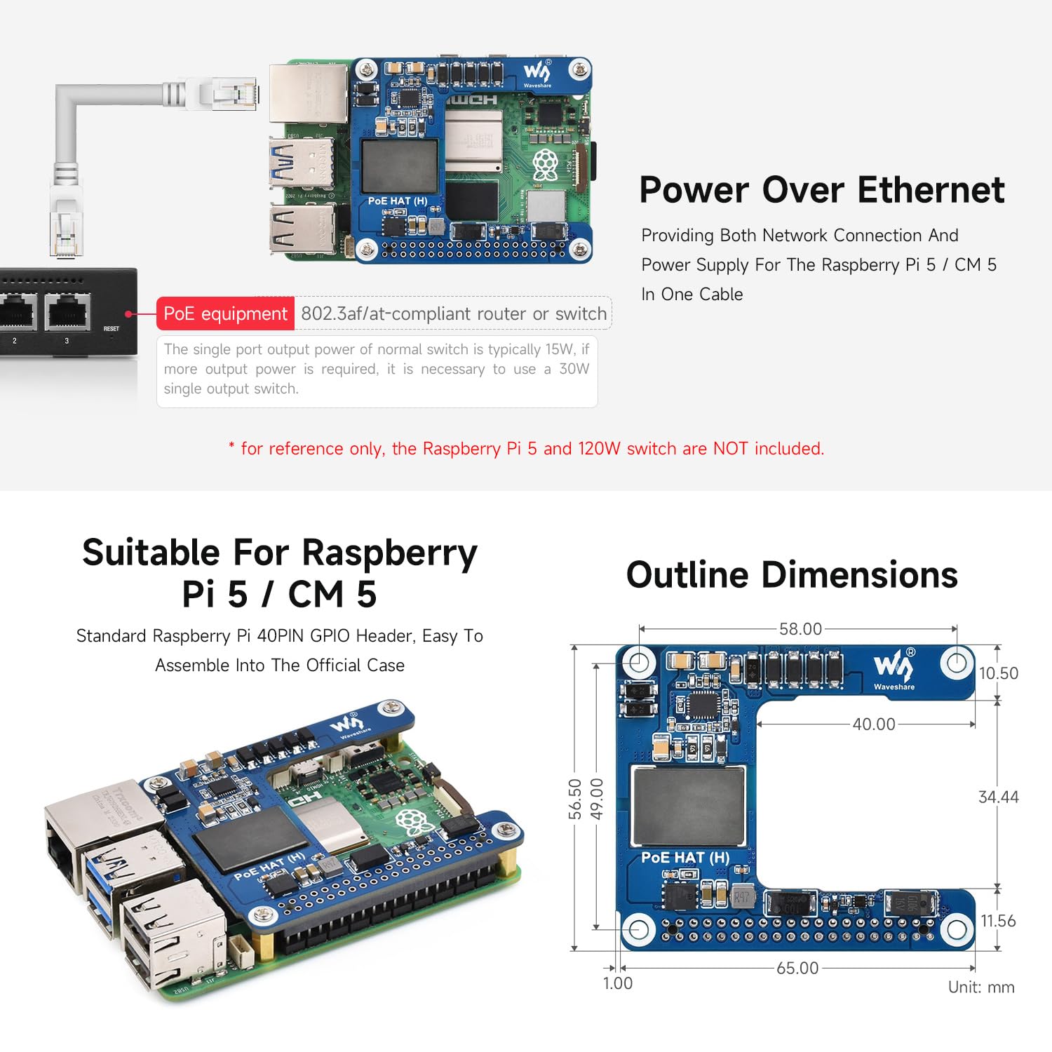 waveshare-poe-hat-h-f-r-raspberry-pi-5-cm5-5v-5a-mit-geh-use image 4