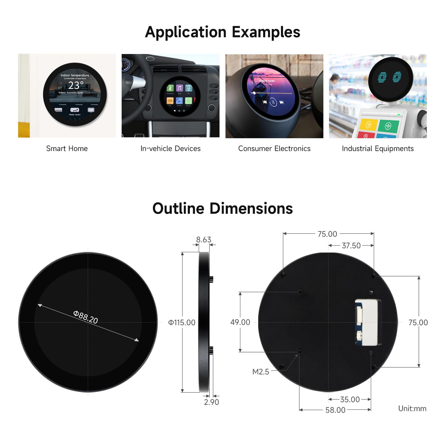 waveshare-4-zoll-dsi-rundes-capacitive-touch-display-720x720-ips image 7