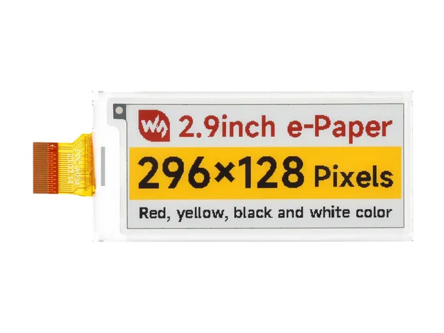 waveshare-2-9inch-e-paper-display-g-e-ink-rohdisplay-296x128-rot-gelb-schwarz-we image 1