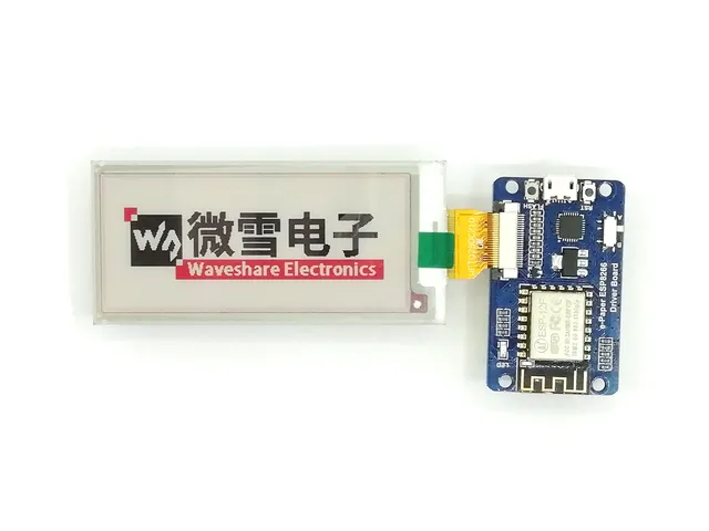 waveshare-2-9-zoll-e-ink-display-modul-296x128-dreifarbig-mit-esp8266-wifi-drive image 1