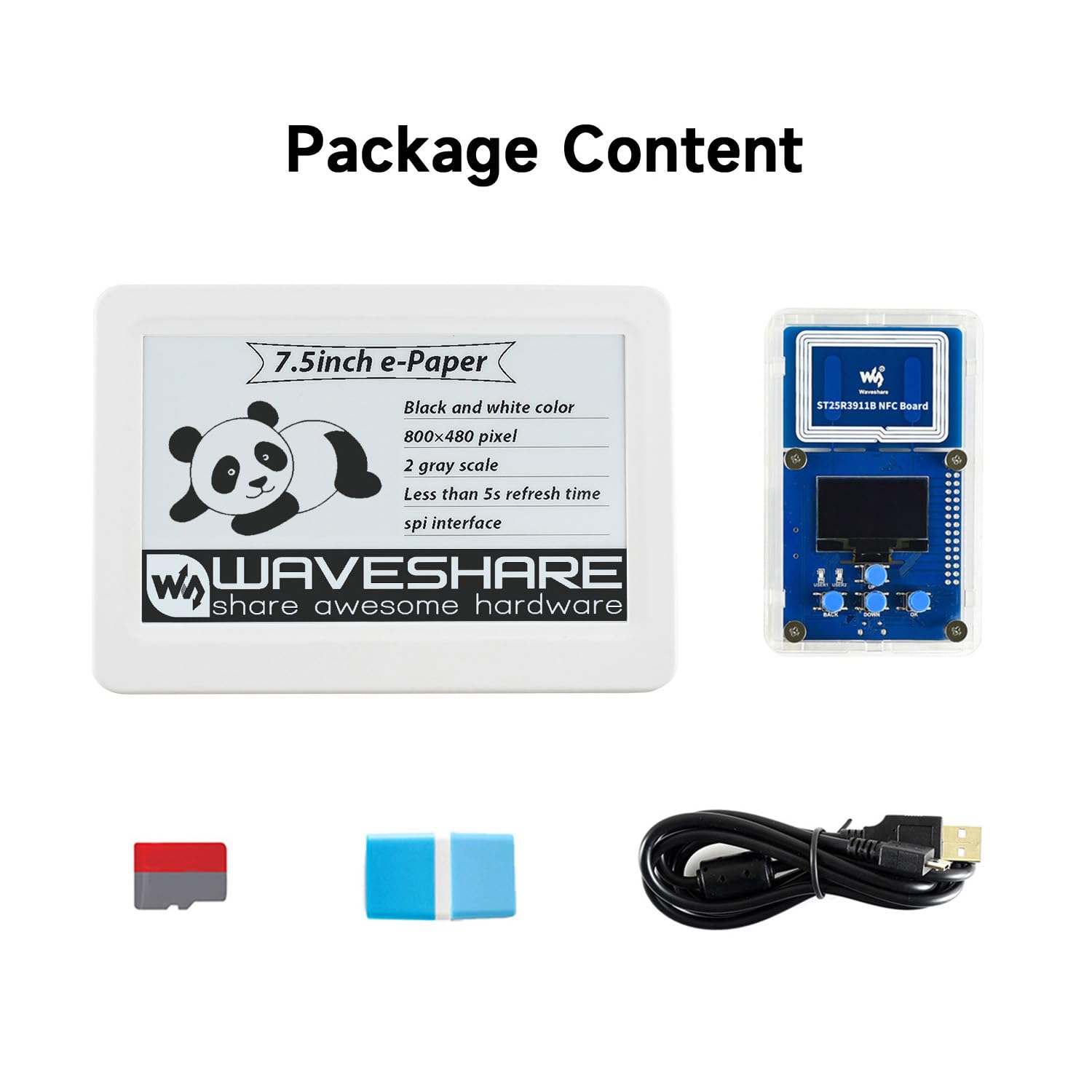 waveshare-7-5-zoll-e-paper-nfc-powered-kit-800-480-kabellos-batterielos image 3
