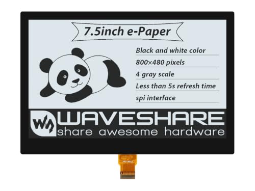waveshare-7-5-zoll-e-paper-e-ink-display-800-480-voll-laminiert-spi-ohne-pcb image 6