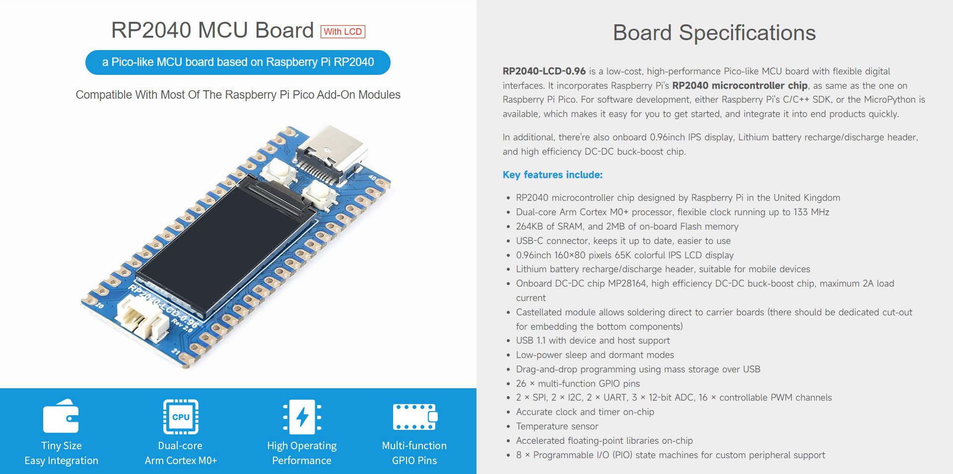 waveshare-pico-like-mcu-board-rp2040-mit-0-96-zoll-ips-lcd-160x80 image 3