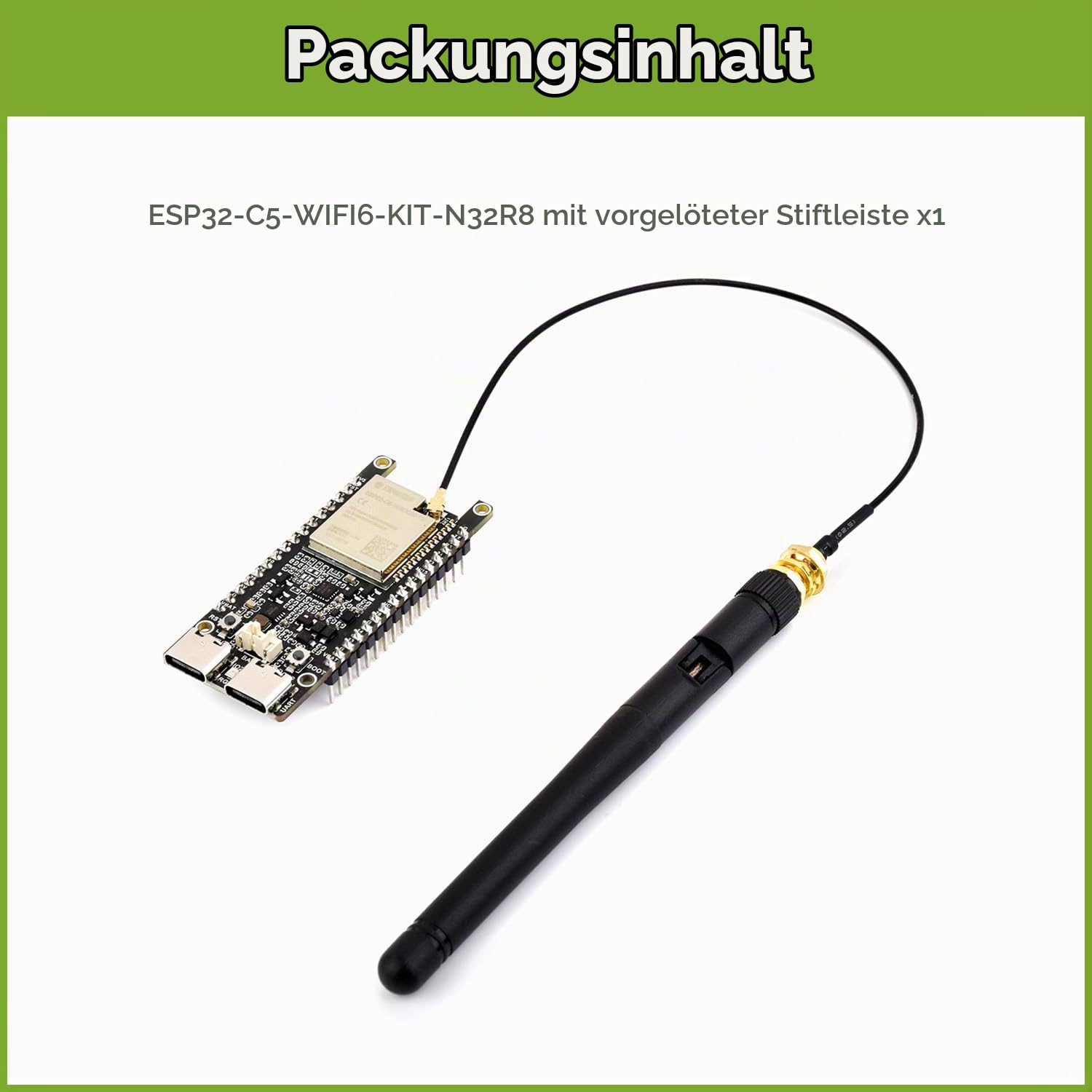 waveshare-esp32-c5-dual-band-wi-fi-6-entwicklungsboard-mit-vorverl-teten-headern image 2