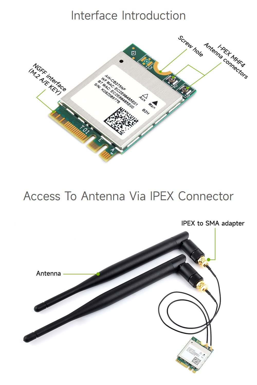 waveshare-aw-cb375nf-dual-band-wlan-modul-wifi-5-bt-5-0-m-2-a-e-key image 7