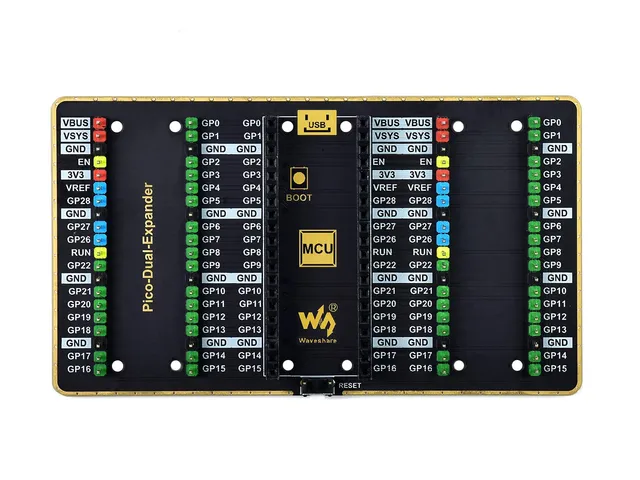 waveshare-dual-gpio-expander-f-r-raspberry-pi-pico-erweiterungsboard-mit-2x-2x20 image 1