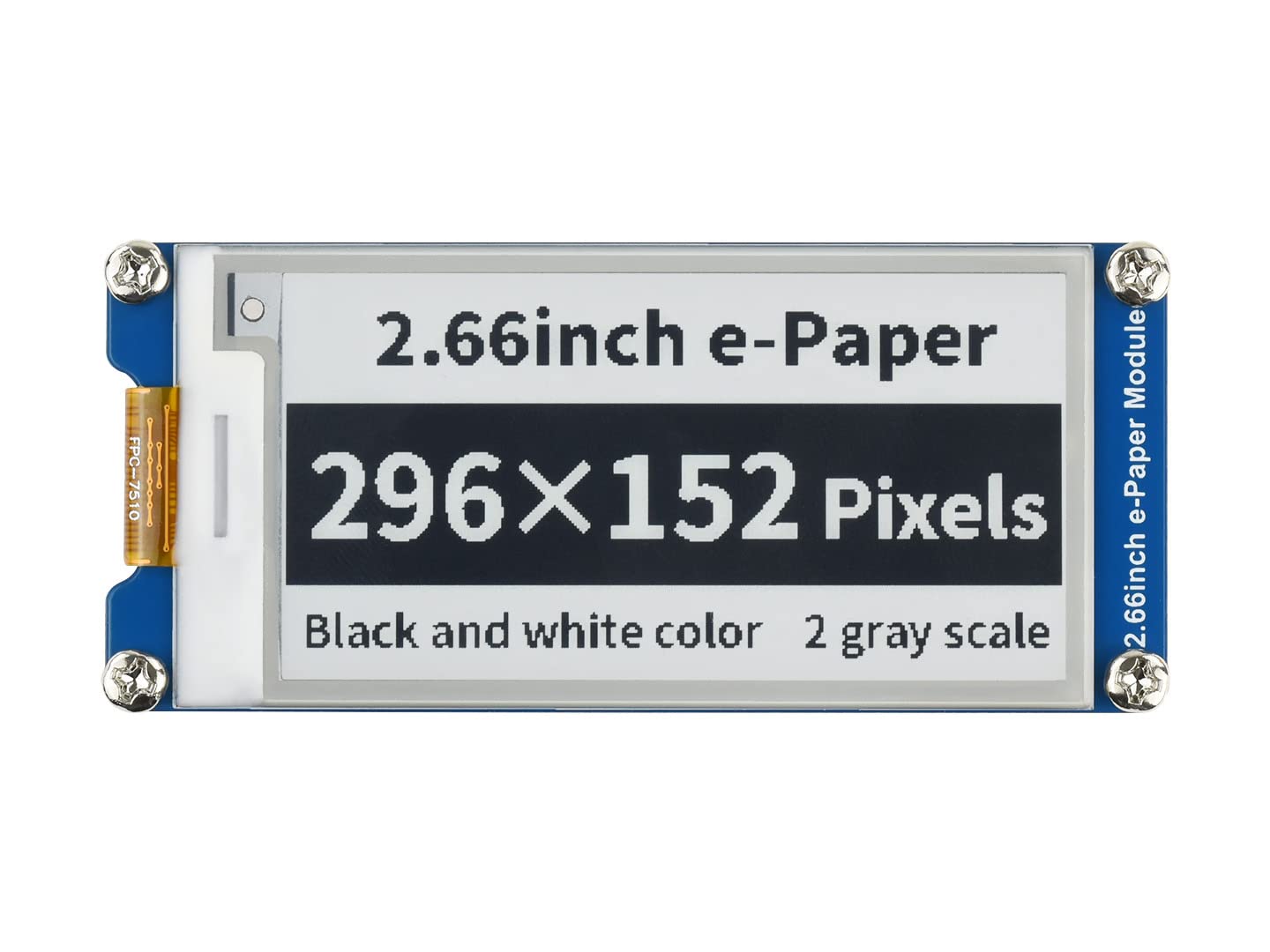 waveshare-2-66-zoll-e-paper-e-ink-display-modul-296x152-teilrefresh-schwarz-wei- image 1