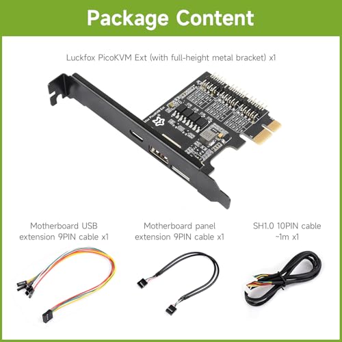 waveshare-luck-fox-picokvm-ext-erweiterungsboard-pcie-x1-x4-x8-x16-usb-a-c-front image 8