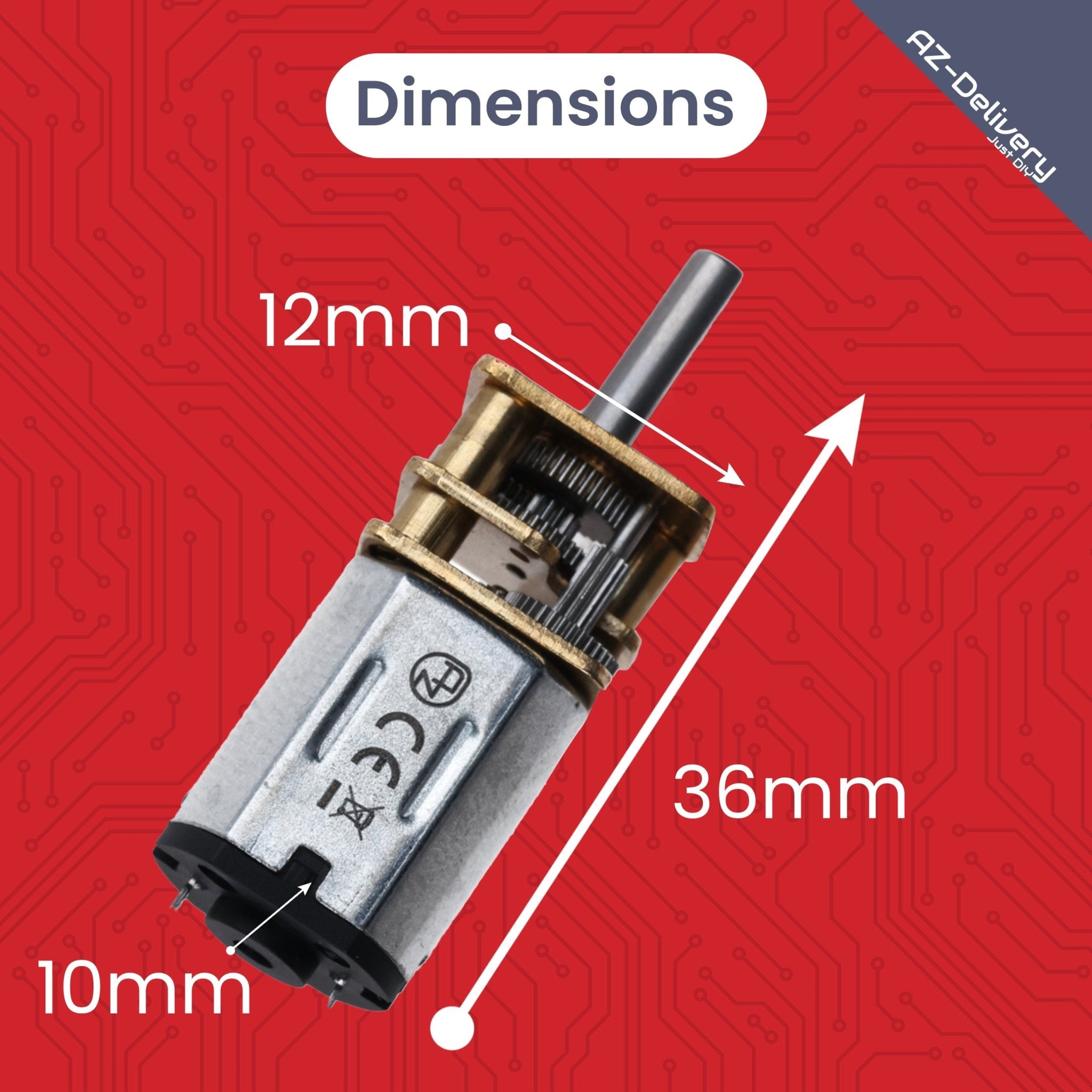 az-delivery-ga12-n20-dc-getriebemotor-3-12v-80rpm-metallgetriebe image 3