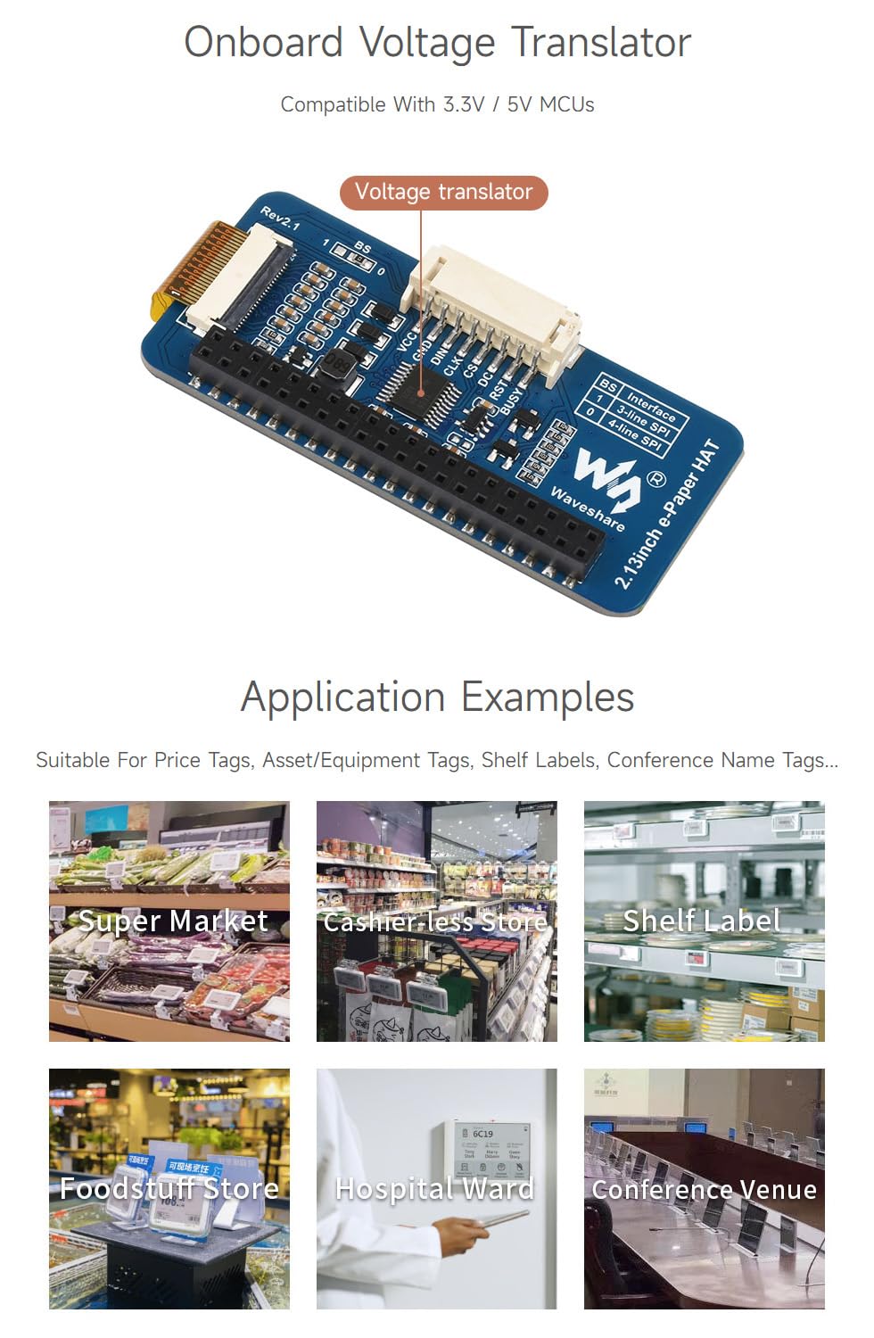 waveshare-2-13-zoll-e-paper-hat-g-e-ink-display-250x122-f-r-raspberry-pi image 6