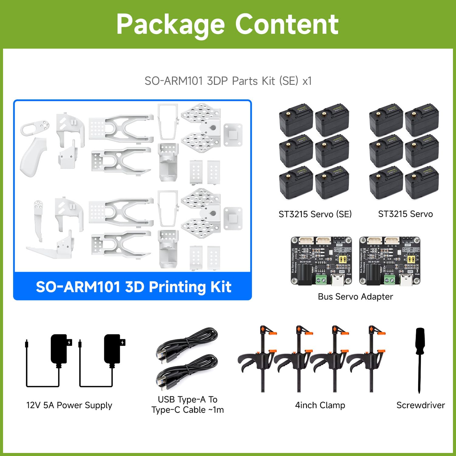 waveshare-so-arm101-6-achs-roboterarm-3dp-teile-kit-se image 2