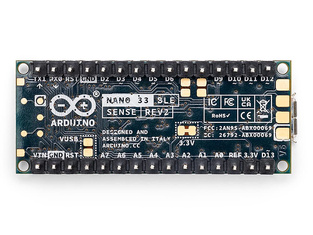 arduino-nano-33-ble-sense-rev2-mit-headers-abx00070-board-mit-sensoren-und-bluet image 4
