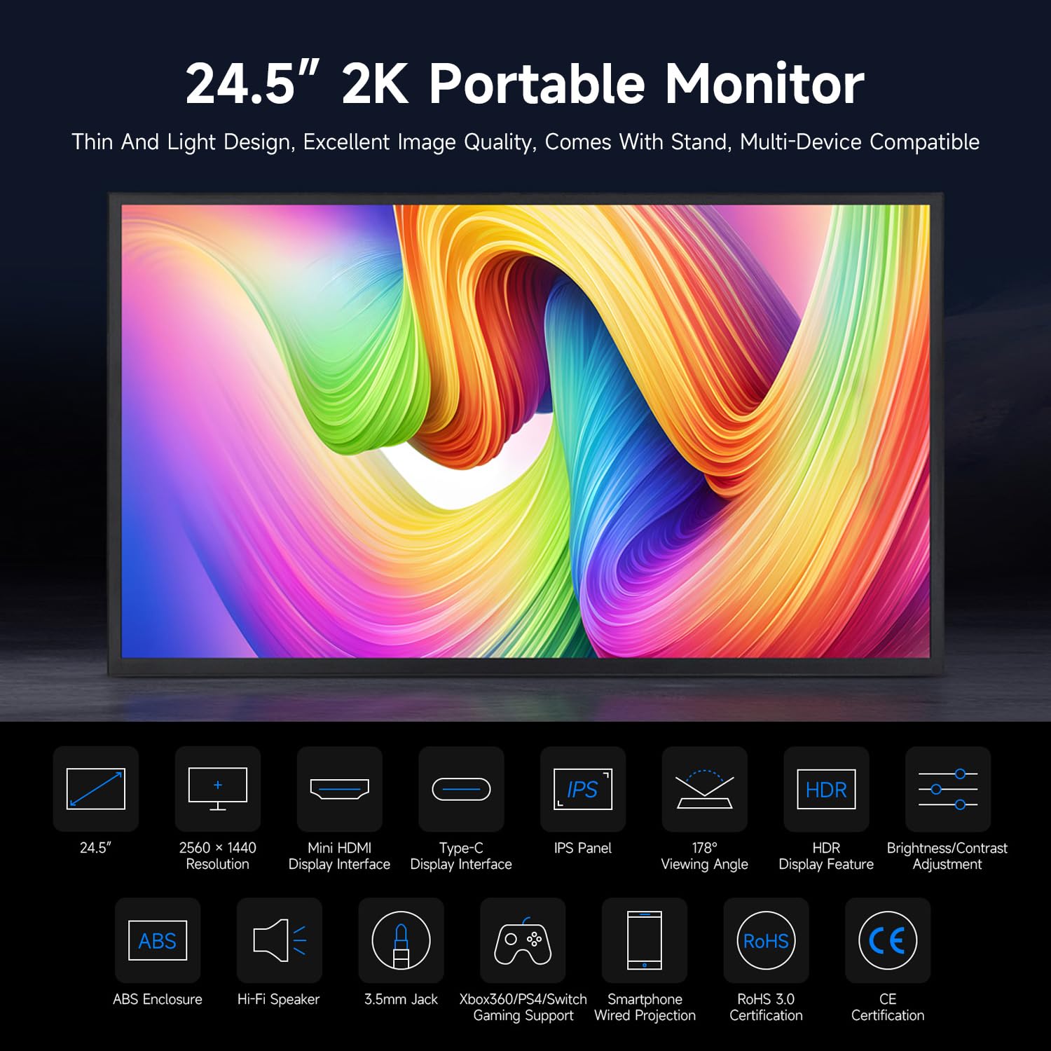 waveshare-luck-fox-24-5-zoll-2k-portable-monitor-165hz-ips image 3