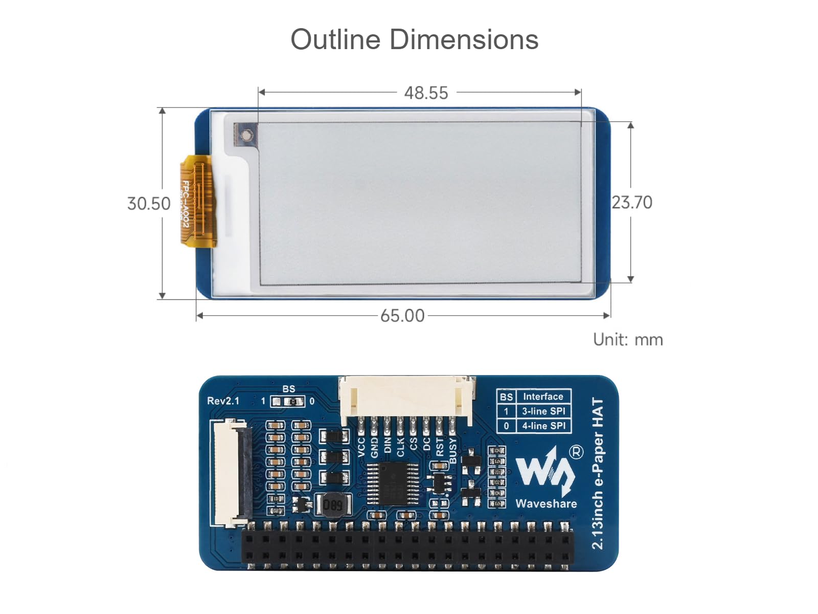 waveshare-2-13-zoll-e-paper-hat-g-250x122-4-farben-f-r-raspberry-pi image 7