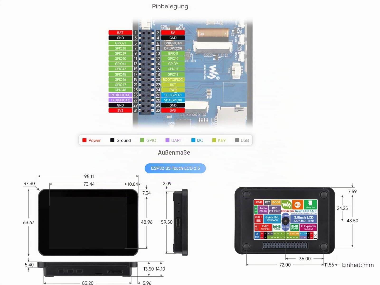 waveshare-esp32-s3-3-5-zoll-touch-display-entwicklungsboard-mit-geh-use-und-ov56 image 7